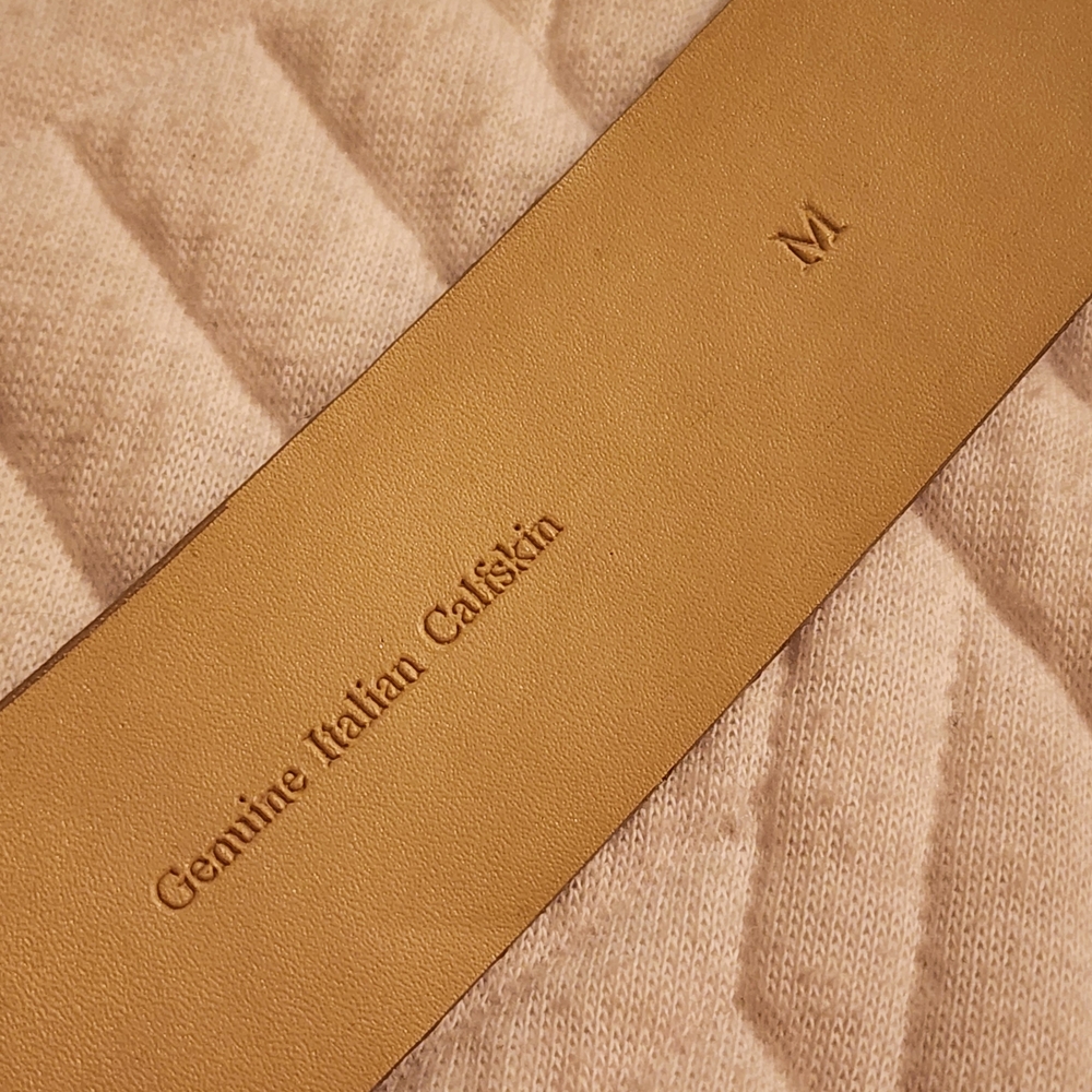Anne Klein Tan Belt with Gold Buckle - Picture 3 of 7